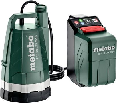 Metabo TPF 18 LTX 2200 ohne Akkupack, ohne LadegerĂ¤t Akku Flach- und Regenfasspumpe