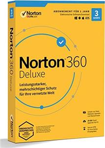 Norton 360 Deluxe incl. 25 GB cloud storage - Box - 1 year - 3 devices