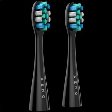 AENO Replacement toothbrush heads, Black, Dupont bristles, 2pcs in set (for ADB0002S/ADB0001S)