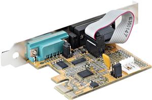 StarTech.com 2-Port PCI Express Serial Card, Dual Port PCIe to RS232 (DB9) Serial Interface Card, 16C1050 UART, Standard or Low Profile Brackets, COM Retention, For Windows & Linux - PCIe to Dual DB9 