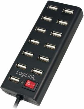 LogiLink USB 2.0 Hub 13-Port with On/Off Switch - hub - 13 ports
