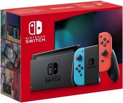 Nintendo Switch V2 Neon-Rot / Neon-blue (neues Modell 2022) 