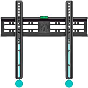 ONKRON Fixed TV Wall Mount for 32 to 65-inch Flat Panel TVs Digital Panels 50 kg, Black