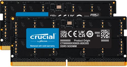 Crucial - DDR5 - kit - 32 GB: 2 x 16 GB - SO-DIMM 262-pin - 5600 MHz / PC5-44800