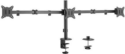 Gembird Adjustable desk 3-display mounting arm (rotate, tilt, swivel), 17”-27”, up to 7 kg