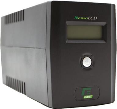 Elsist UPS NemoLCD 120 1200VA/480W, Line-Interactive, USB, RJ11/RJ45, 2×Schuko, 1×9Ah, 10min. autonomija