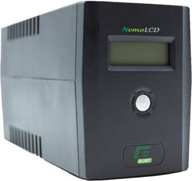 Elsist UPS NemoLCD 160 1600VA/600W, Line-Interactive, USB, RJ11/RJ45, 2×IEC, 2×Schuko, 2×7Ah, 10min. autonomija