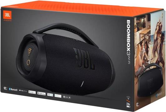 JBL Boombox 3 Wi-Fi zvučnik, 1x 80W/ 2x 40W 2x 20W RMS (AC mode) Wi-Fi/BT/USB, IP67, crni