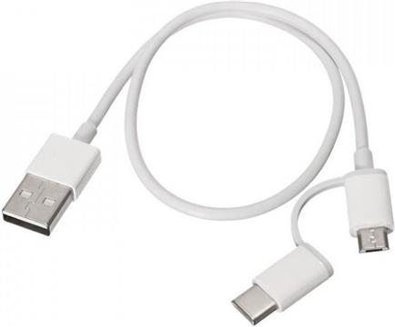 Mi 2-in-1 USB Cable Micro USB to Type C 30cm white