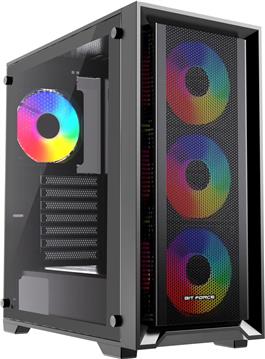 BIT FORCE Mid Tower ARGB Gaming PC kućište VOLTRON RGB-4