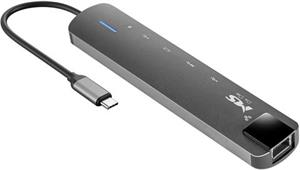 USB HUB C300, HDMI1.4+USB3.0+USB2.0+PD+TYPE C 2.0+SD/TF+RJ45 100 M, MS