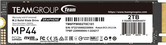 SSD Team MP44 M.2 2TB PCIe G4x4 2280