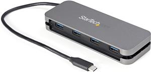 StarTech.com 4 Port USB C Hub - 4x USB-A - 5Gbps USB 3.0 Type-C Hub (USB 3.2/3.1 Gen 1) - Bus Powered - 11 Long Cable w/ Cable Management (HB30CM4AB) - hub - 4 ports