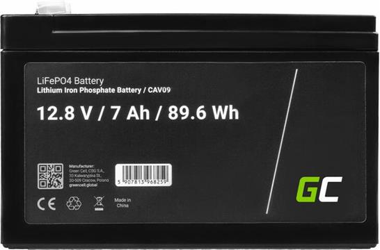Green Cell LiFePO4 12V 12.8V 7Ah