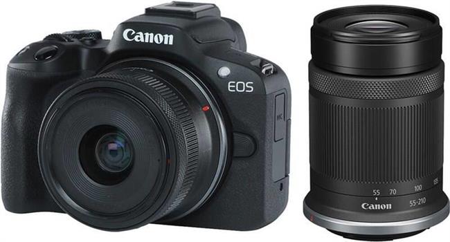 Canon EOS R50 + RF-S 18-45mm IS STM + RF-S 55-210mm IS STM crna