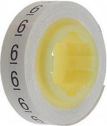 Wire Marking Tape 5,46 mm x 2,49 m w/number 6 - ScotchCode