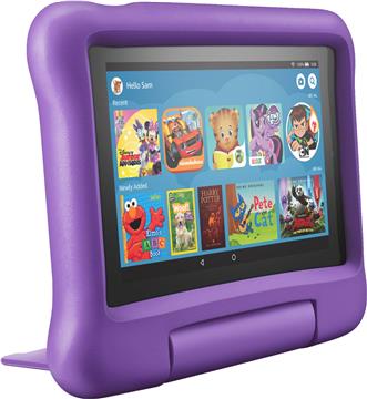 Amazon Fire 7 Kids Tablet (2022) WiFi 16 GB, mit violetter HĂĽlle, ohne Werbung