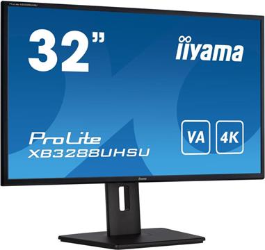 IIYAMA 32" XB3288UHSU-B5 (31.5") 3840×2160 VA, HAS, 3ms, FreeSync, 2×HDMI/DP, 2×USB3.0, zvučnici, crni