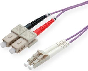 Roline optički mrežni kabel LC-SC, 50/125 OM4, 10m, ljubičasti