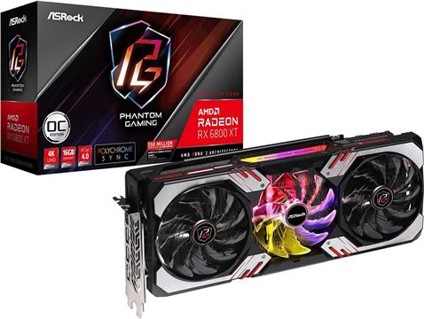 Asrock Radeon RX 6800 XT Phantom Gaming 16GB OC, 16GB GDDR6