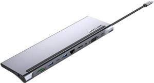 Vention Multi-function USB-C to HDMI VGA USB-C Gen 1 USB 3.0x2 USB 2.0 RJ45 SD TF TRRS 3.5mm PD Docking Station 0,25m