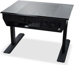 Desk case Lian Li DK-04F, Sit-Stand, Swithcable Glass, RGB, black