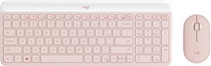 Keyboard & Mouse Logitech Slim Wireless Combo MK470, Rose, SLO g