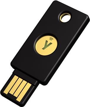 USB authenticator Yubico Security Key NFC, FIDO2 U2F, USB-A, Black