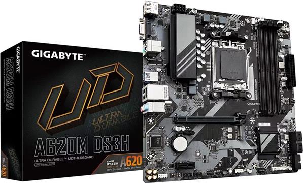 GIGABYTE A620M DS3H, DDR5, SATA3, USB3.2Gen1, DP, AM5 mATX