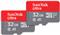 SanDisk 32GB Ultra microSDHC+ SD Adapter 120MB/s A1 Class 10 UHS-I - double pack