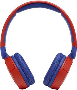"JBL JR310BT Bluetooth kids' over-ear wireless headphones, red."