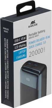 Rivacase VA1075 20000mAh 45W Quick Charge 3.0 portable battery.