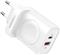 VEGER W002E multifunctional wall charger 3 in 1, PD 20W, white.