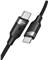 VEGER CC02 braided USB-C to USB-C cable, 100W, 1.5m, black.