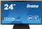 IIYAMA Monitor LED PROLITE T2452MSC-B1 24” PCAP multi-touch edge-to-edge glass and anti fingerprint coating IPS Full HD 400 cd/m2 HDMI DP Speakers