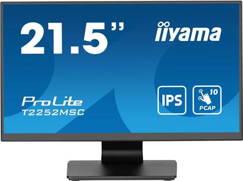 IIYAMA Monitor LED T2252MSC-B2 21.5" IPS TOUCH Capacitive 1920 x 1080, 250 cd/m2, 1000:1, 5ms, Touch points 10, Touch method stylus, finger, glove, Touch interface	USB, HDMI x1, DisplayPort x1, Speake