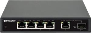 Intellinet 561822 Switch Gigabit 4x RJ45 PoE+, 1x RJ45 Uplink, 1x slot SFP