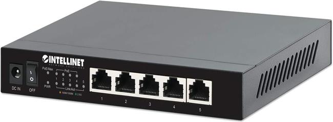 Intellinet 561921 Switch 2.5G, 10/100/1000/2500, 5x RJ45 PoE+ 55W