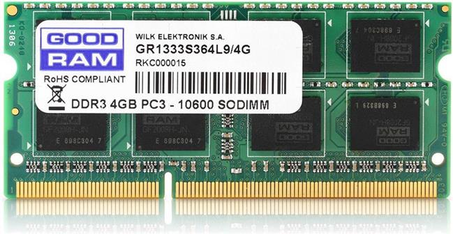 GOODRAM 4GB [1x4GB 1600MHz DDR3 CL11 512x8 SODIMM]