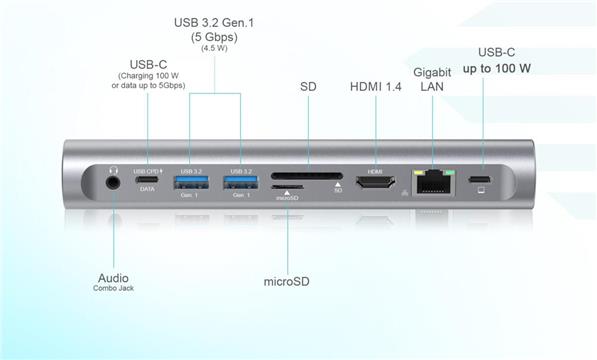 i-tec Metal Cooling Pad for notebooks (up-to 15.6”) with USB-C Docking Station (Power Delivery 100 W) - Stacja dokująca