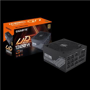 GIGABYTE UD1300GM Power Supply 1300W, PCIe Gen5 16Pin x 1 600W, Modular, 80 PLUS Gold, Japanese capacitors, 140mm fan, EU plug