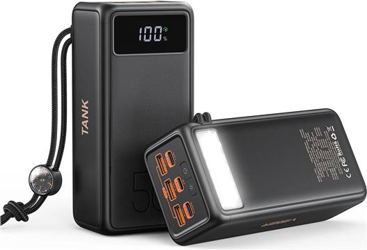 VEGER portable battery Tank Boost 56000 mAh, black.