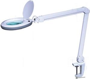 STOLNA LAMPA S LUPOM 5X, LED, rubna montaža,bijela, Newbrand LAMP-5D-LEDN1