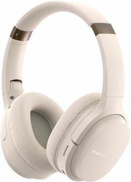 HAVIT Wireless Bluetooth Foldable Headphones HV-i62 - BT/FM Radio/MicroSD Card - Gold/Beige