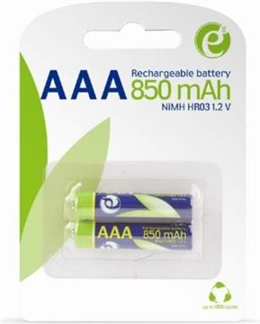 Gembird Rechargeable AAA instant batteries (ready-to-use), 850mAh, 2pcs blister pack