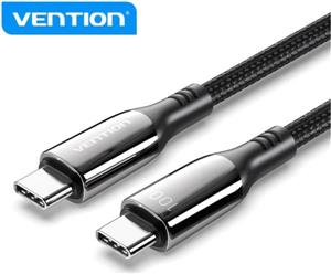 Vention Cotton Braided USB 2.0 C Male to C Male 5A Cable 1,2m, Black
