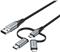 Vention USB 2.0 A Male to 3-in-1 Micro-B USB-C Lightning Male Cable 1,5m, Gray