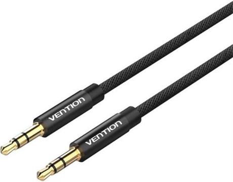 Vention Fabric Braided 3.5mm Male to Male Audio Cable 1m, Black