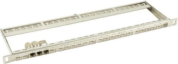 NaviaTec 0.5U Blank Patch Panel 24 Ports, 19", steel, for slim keystone