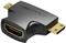 Vention 2 in 1 Mini HDMI and Micro HDMI Male to HDMI Female Adapter Black